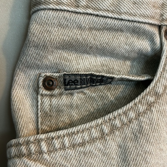 Lee Riveted Tan Denim Jeans 5 Pockets Relaxed Fit Plus 24W Medium Cotton - Picture 4 of 16